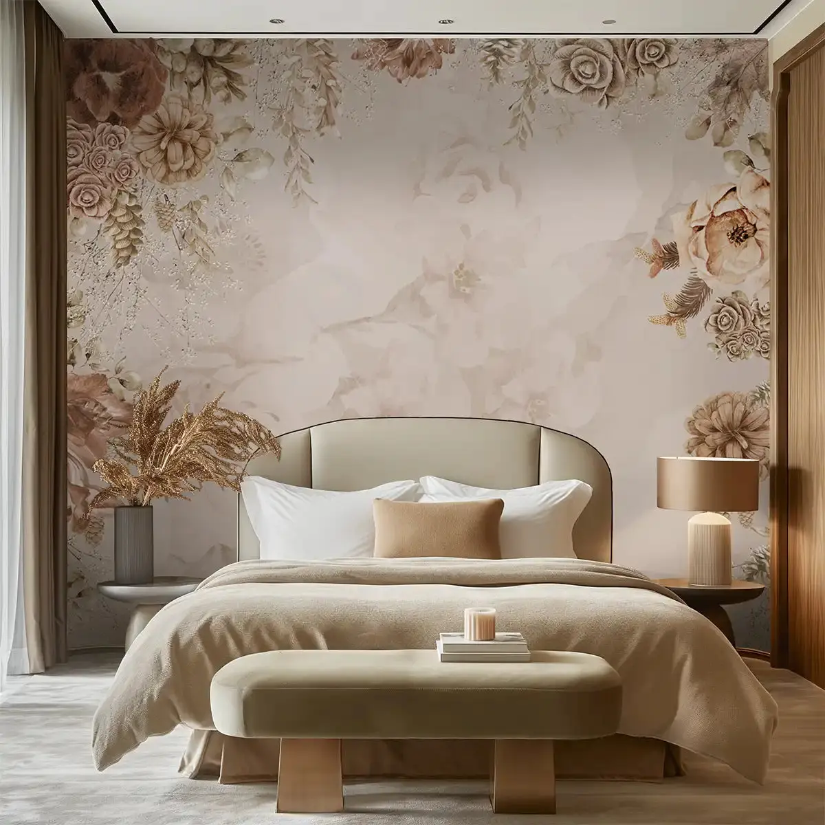 Wallpaper removal service exposing clean prepped wall in Santa Monica